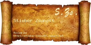 Stieber Zsanett névjegykártya